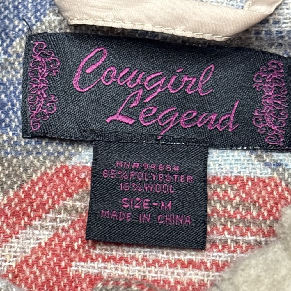 Cowgirl Lengend Jacket Womens Medium Southwestern‎ Aztec  Polyester Wool Blend - Picture 2 of 13